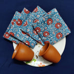 Cotton Napkin, Fabric Face Mask, Facemask, Dinner Cocktail Cloth Table Printed Napkin Set of 4,Bandana Wedding gifts, 20 X 20 inches