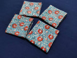 Cotton Napkin, Fabric Face Mask, Facemask, Dinner Cocktail Cloth Table Printed Napkin Set of 4,Bandana Wedding gifts, 20 X 20 inches