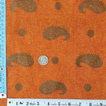 Fifty Fifty Gold print l fabric with Flower, Printed Linen fabric by Yard,yard sewing material Star  for home textiles, autumn goodies