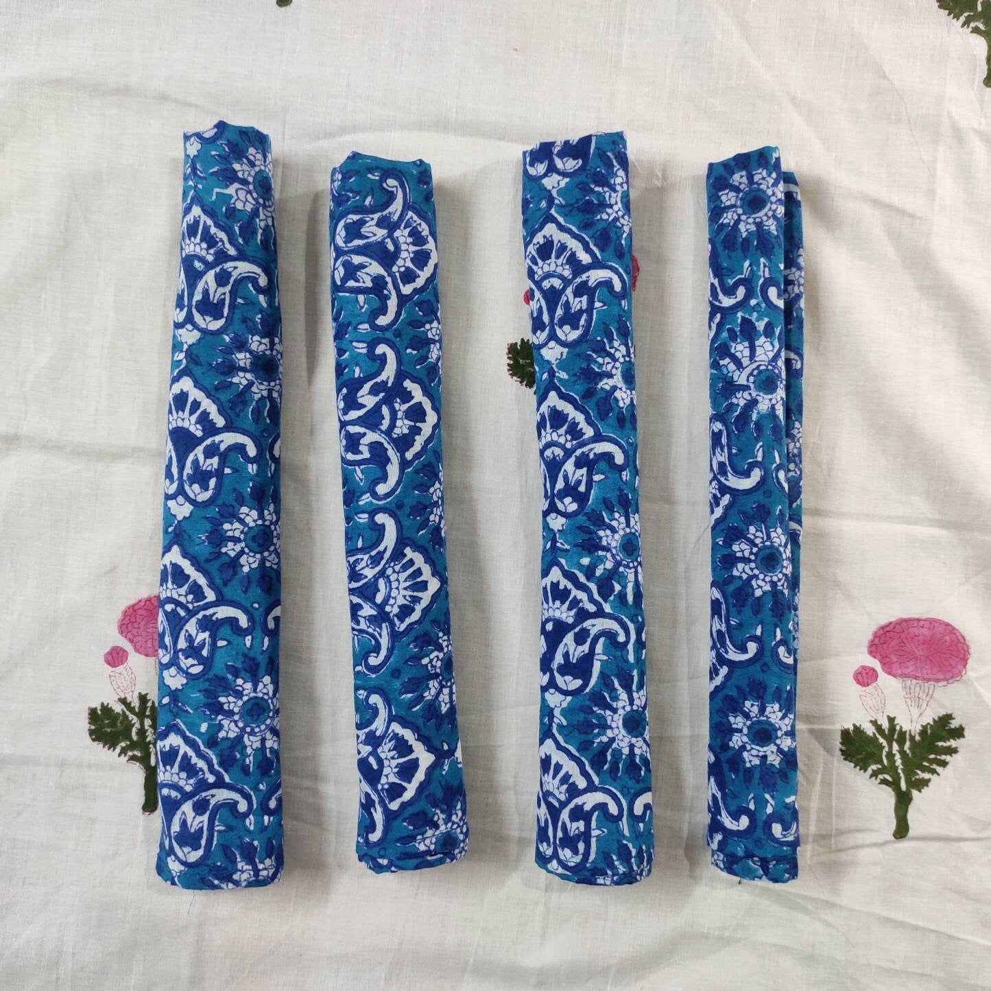 Cotton Napkin, Fabric Face Mask, Facemask, Dinner Cocktail Cloth Table Printed Napkin Set of 2,Bandana Wedding gifts, 20 X 20 inches