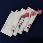 Indian Block Print White Cotton Fabric Napkins Set, Cloth Napkin Set, Housewarming Gift, Christmas Gift, Table Décor