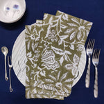 Cotton Napkin, Fabric Face Mask, Bandana, Dinner Cocktail Cloth Table Printed Napkin Set of 4,Bandana Wedding gifts, 20 X 20 inches