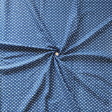 By The Yard Indigo Blue Fabric, Indian Cotton Fabric, Natural Dyed Block Printed Fabric, Leaf Print Summer Dress Cotton Fabric