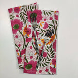 Set of 4 Christmas cloth napkins, 20" x 20"reusable Christmas napkins, Cotton napkins,Christmas table decor,Hand Block Printed napkins