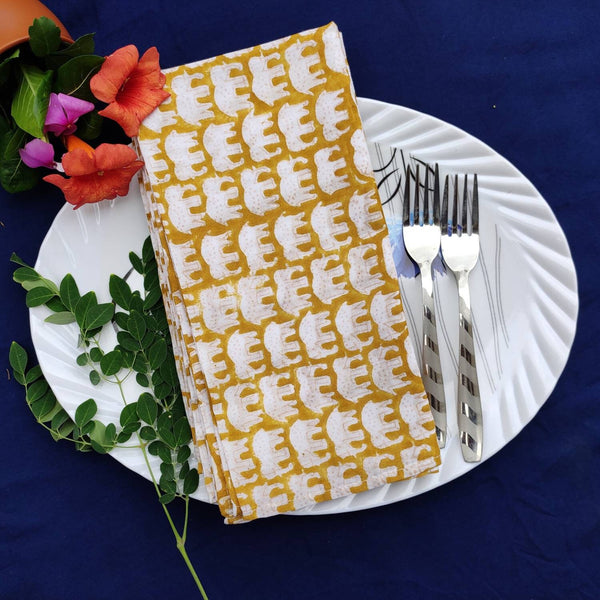 Kids table cotton napkin, 20" X 20" SET of 4, Child Bandana Face mask Cover, wedding cotton napkin,Child Block Printed Napkins