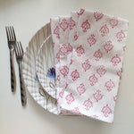 Cloth Napkins - Set of 4 - Cotton Dinner Table linen - Mismatched, Assorted, Variety - indian Floral - Housewarming Gift for Family