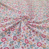 Multi Color Booty Hand Block Printed Fabric, 100% Cotton Quilting Fabric by the Yard, Quilt Fabric by Yard, Floral Fabric Mask