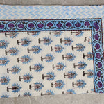 Indian hand block print bed Sheet/double cotton bed sheet/floral bed cover/bed spread/sofa cover