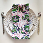 Block printed Cotton Cloth Napkin Set, Eco Friendly Table Decor, Soft Table Decor