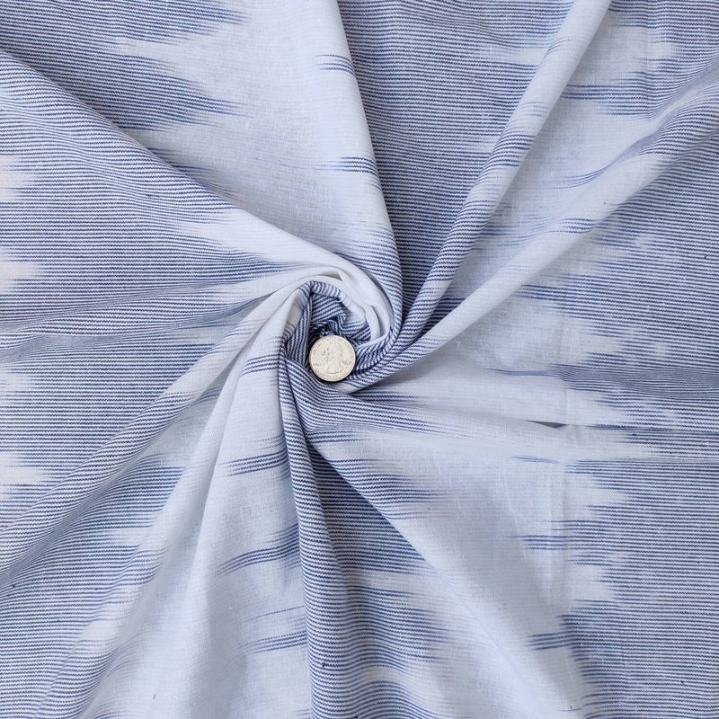 Fine 2/60 Handloom Ikat Fabric, Blue fabric, Fashion fabric, Ikat Fabric, India Cotton fabric, Upholstery fabric- Fabric By yard