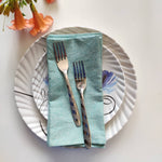 Reusable Cloth Napkins,Linen Napkin Set of Four. Washable and Pretty, 18x18 Inches