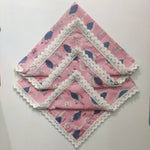 Block Print Napkin with Border Lace, Designer Cotton Napkins, Set of 4, Colourful Print by Hand Block,Sustainable Cloth Napkins