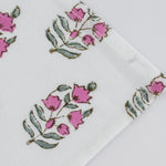 Punch Pink, Uniform Green Napkins
