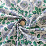 Hand Block Printed Fabric, 100% Cotton Quilting Fabric by the Yard, Quilt Fabric by Yard, Floral Fabric, Quilt Fabric, Fabric Face