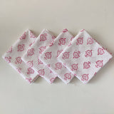Cloth Napkins - Set of 4 - Cotton Dinner Table linen - Mismatched, Assorted, Variety - indian Floral - Housewarming Gift for Family