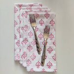 Cloth Napkins - Set of 4 - Cotton Dinner Table linen - Mismatched, Assorted, Variety - indian Floral - Housewarming Gift for Family