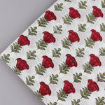 Apple and Cherry Red Hand-Block Printed Cotton Cloth