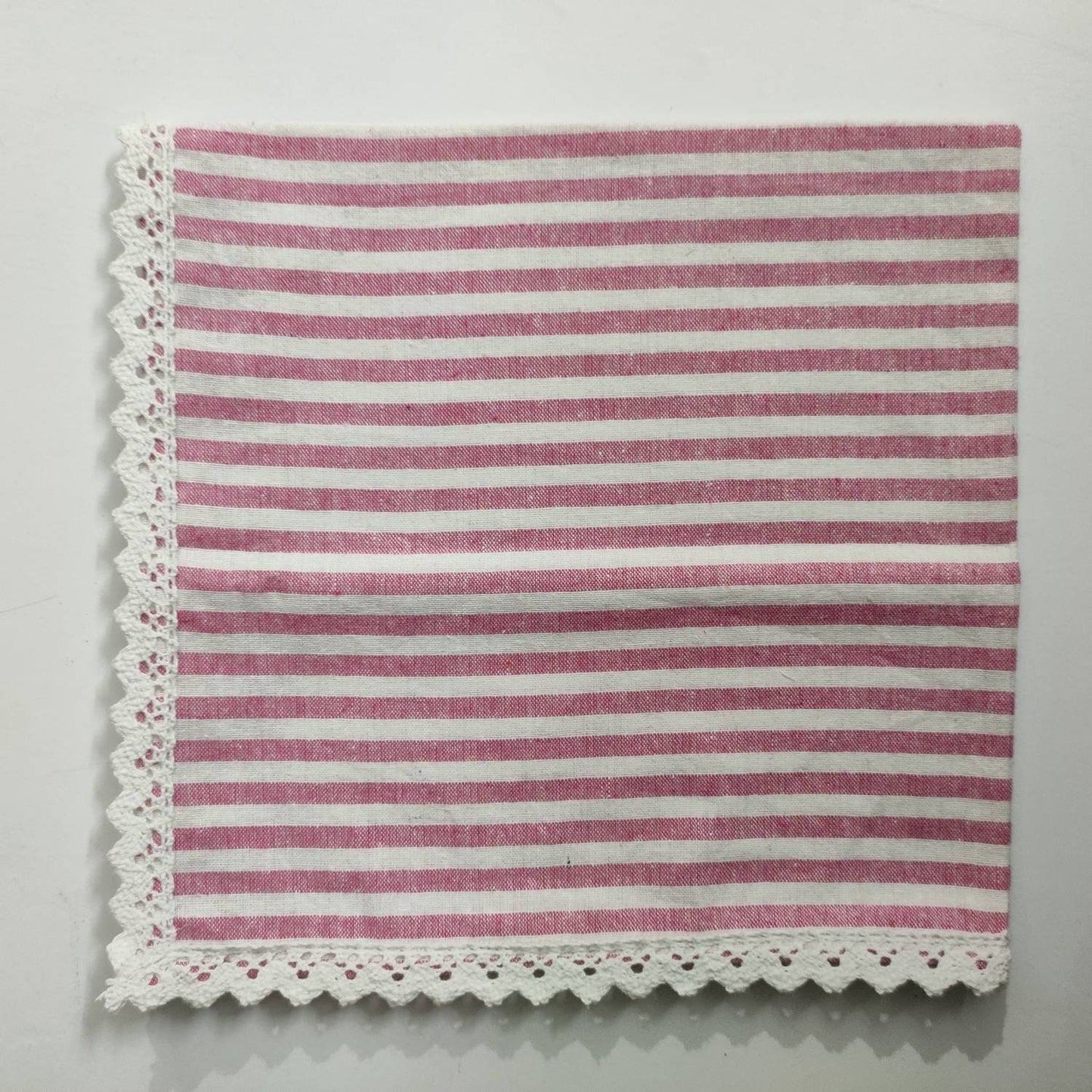Pink striped Linen napkins, cloth napkins, striped wedding napkins, linen table napkins, table napkin, rustic napkins, wedding cloth napkin