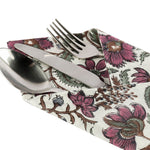 FABRICSG, Cotton Napkins, Cloth Napkins, Indian Block Print Napkins, 9"x9"Cocktail Napkin, 20"x20" Dinner Napkins