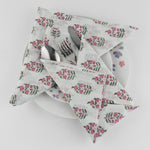 Punch Pink, Uniform Green Napkins