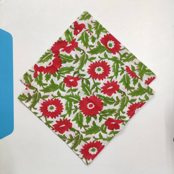 Cotton dinner napkins, indian cotton napkins, party napkins, floral print napkins, table cloth napkins, bulk cotton cloth napkins