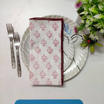 Cloth embroidered napkins, indian cotton napkins, party napkins, floral print napkins, table cloth napkins, bulk dinner napkins