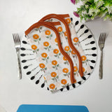 Cloth Napkins, Indian Napkins, Block Print table linen, Bandana - face cover Thanksgiving Gift, 19X19 Inches, Set of 4