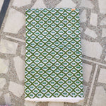 Hand Block Printed Fabric, green tree, blue tree 100% Cotton Quilting Fabric by the Yard, Quilt Fabric by Yard, Floral Fabric, Quilt Fabric