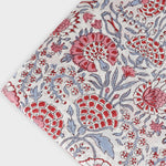 Pigeon Blue, Flamingo Pink Hand-Block Printed Cotton Cloth