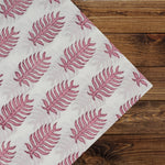 Taffy Pink Leaf Print Napkins
