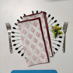 Cloth embroidered napkins, indian cotton napkins, party napkins, floral print napkins, table cloth napkins, bulk dinner napkins