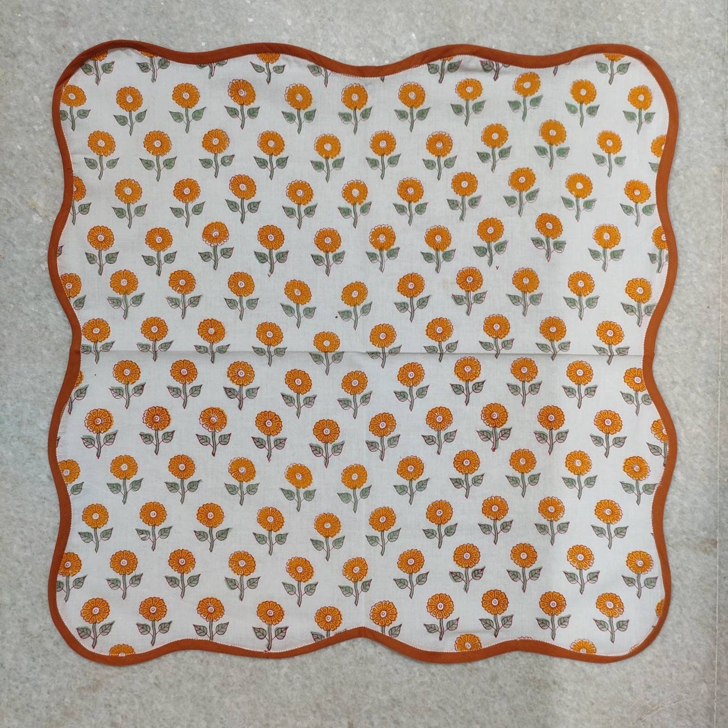 Cloth Napkins, Indian Napkins, Block Print table linen, Bandana - face cover Thanksgiving Gift, 19X19 Inches, Set of 4