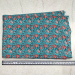 Floral Jade Green 100% Cotton Quilting Fabric by the yard, Quilt Fabric, Indian Fabric, fabric for facemasks, fabric for bags