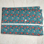 Floral Jade Green 100% Cotton Quilting Fabric by the yard, Quilt Fabric, Indian Fabric, fabric for facemasks, fabric for bags