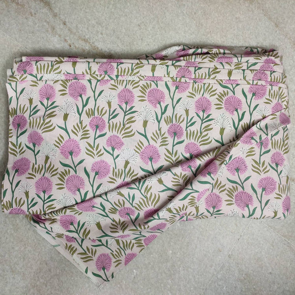 Floral Pink Green 100% Cotton Quilting Fabric by the yard, Quilt Fabric, Indian Fabric, Robe Fabric, Womens clothing, fabric for curtains