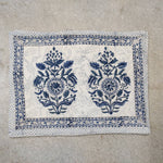 Indian Hand Made Cotton Mat Sat With Napkin Hand Block Print Table 6 Mat Sat With Napkin 100% cotton met set