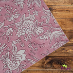 Solid Pink and White Indian Hand Block Floral Printed Border 100% Cotton Dinner Napkins, size-20x20"
