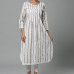 Long Kurti Tunic ,Bridesmaid dress, Gift for her, Gift for Mom, Pleated Top, Top with Lace, Summer Dress, India Block Print Top