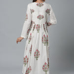 Long Tunic With Pockets, Indian Block Print Bridesmaids dress, Gift for her, Pleated Top, Summer Dress, India Block Print Top