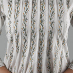 Long Kurti Tunic ,Bridesmaid dress, Gift for her, Gift for Mom, Pleated Top, Top with Lace, Summer Dress, India Block Print Top