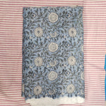 Floral blue 100% Cotton Quilting Fabric by the yard, Quilt Fabric, Indian Fabric, fabric for facemasks, fabric for bags