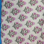 Pink and Green Leafs Pattern 100% Cotton Quilting Fabric by the yard, Quilt Fabric, Indian Fabric, fabric for facemasks, fabric for bags