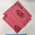 Reusable Cloth Napkins, Hand Block Print Cotton napkins set, Indian fabric -20x20 inches,personalized gifts for mom