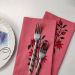 Reusable Cloth Napkins, Hand Block Print Cotton napkins set, Indian fabric -20x20 inches,personalized gifts for mom