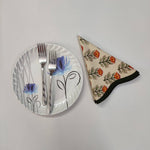 Sage Green Flower Placemat, 'Block Print' fabric table mat easy care, TABLE DECOR, washable rustic kitchen decor dining mat