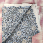 Floral blue 100% Cotton Quilting Fabric by the yard, Quilt Fabric, Indian Fabric, fabric for facemasks, fabric for bags