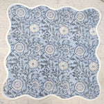 Light Blue and Off White Cotton Napkin set, Cloth Napkins, Hand Block Print Napkins, Dinner, Cocktail Napkins, Gift for Her, Gift for mom