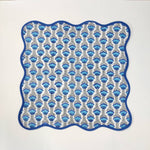 Blue Flower Cotton Napkins, Cloth Napkins, Fabric Napkins, India Block Print Napkins, Cocktail Napkins, 20"x20"- Dinner Napkins