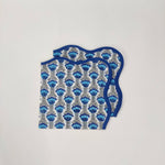 Blue Flower Cotton Napkins, Cloth Napkins, Fabric Napkins, India Block Print Napkins, Cocktail Napkins, 20"x20"- Dinner Napkins
