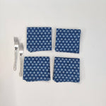 Block Printed Napkin Set- Cotton Big Napkin-Gift - Reusable Cloth Napkin - Holiday Gift -Handkerchief- Patterned floral napkin